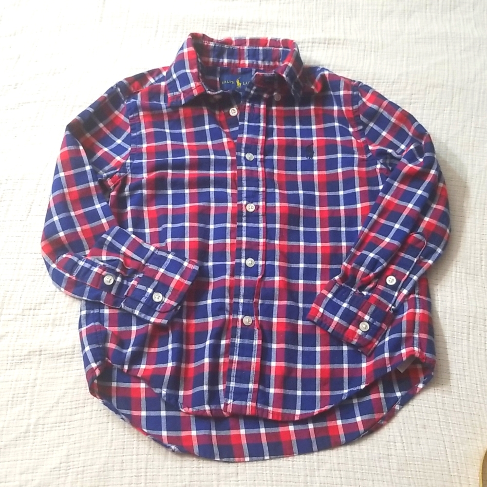 Ralph Lauren plaid button down 4T